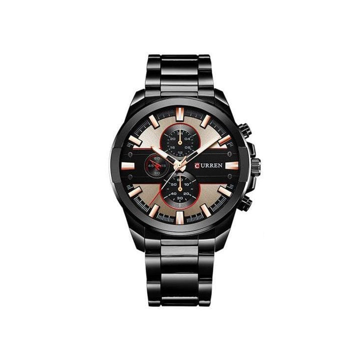 Curren 8274 Luxury Men Wrist Watch Alloy Strap Business Quartz Classic Brand Watch for Men’s- Black