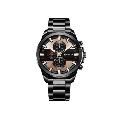 Curren 8274 Luxury Men Wrist Watch Alloy Strap Business Quartz Classic Brand Watch for Men’s- Black