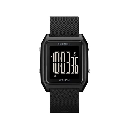 Skmei 1866 Square Large Screen Multi-function Watch for Men - Black