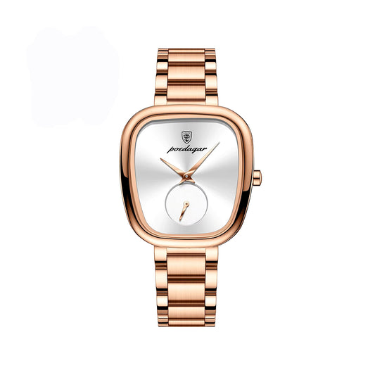Poedagar 783 New Unique Design Stainless Steel Ladies Watch-Rose Gold