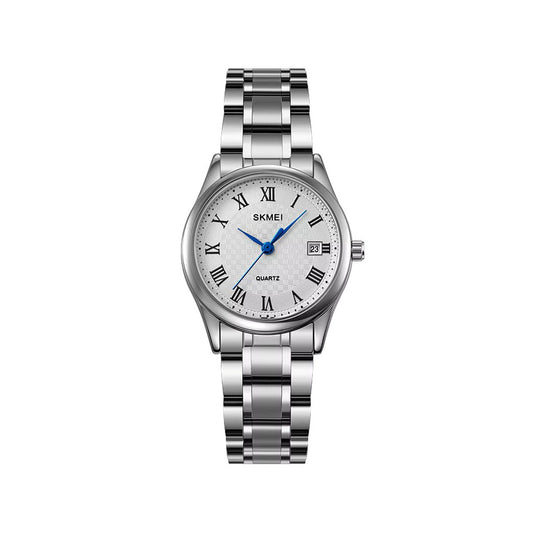 SKMEI 2178 Luxury Quartz Stainless Steel Rhinestone Ladies Watch-Silver