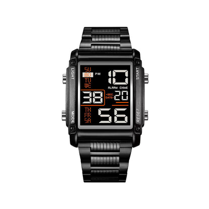 SKMEI 2206 Electronic Stainless Steel Fashion Men's Watch-Black