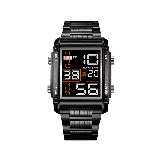 SKMEI 2206 Electronic Stainless Steel Fashion Men's Watch-Black