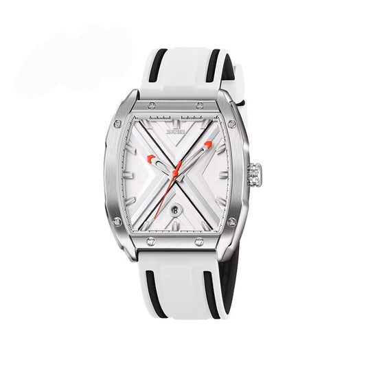 SKMEI 9364 Quartz Waterproof Silicone Strap Date Men's Watch-White