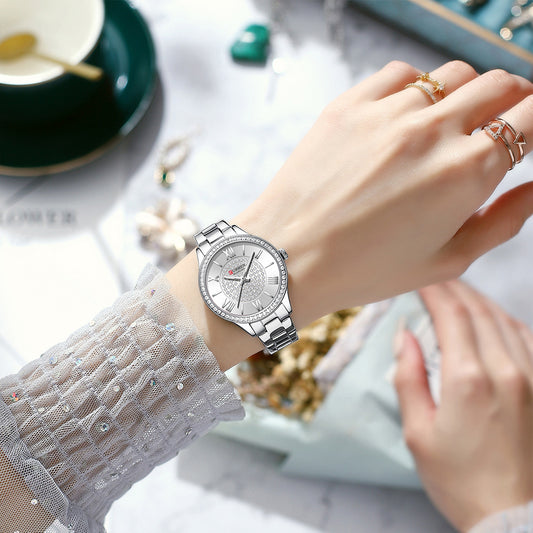 CURREN 9084 Luxury Watches for Women – Silver