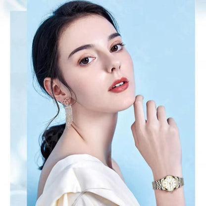 TRSOYE Luxury Design Elegant Watch For Women-  Silver Gold