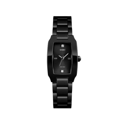 SKMEI 1400 luxury stainless steel wristwatch for Woman- Black